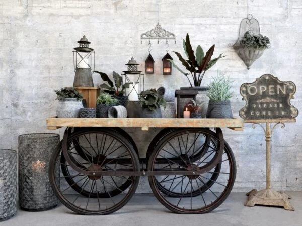 Kukkateline seinälle, sinkkiä, Chic Antique - Image 3