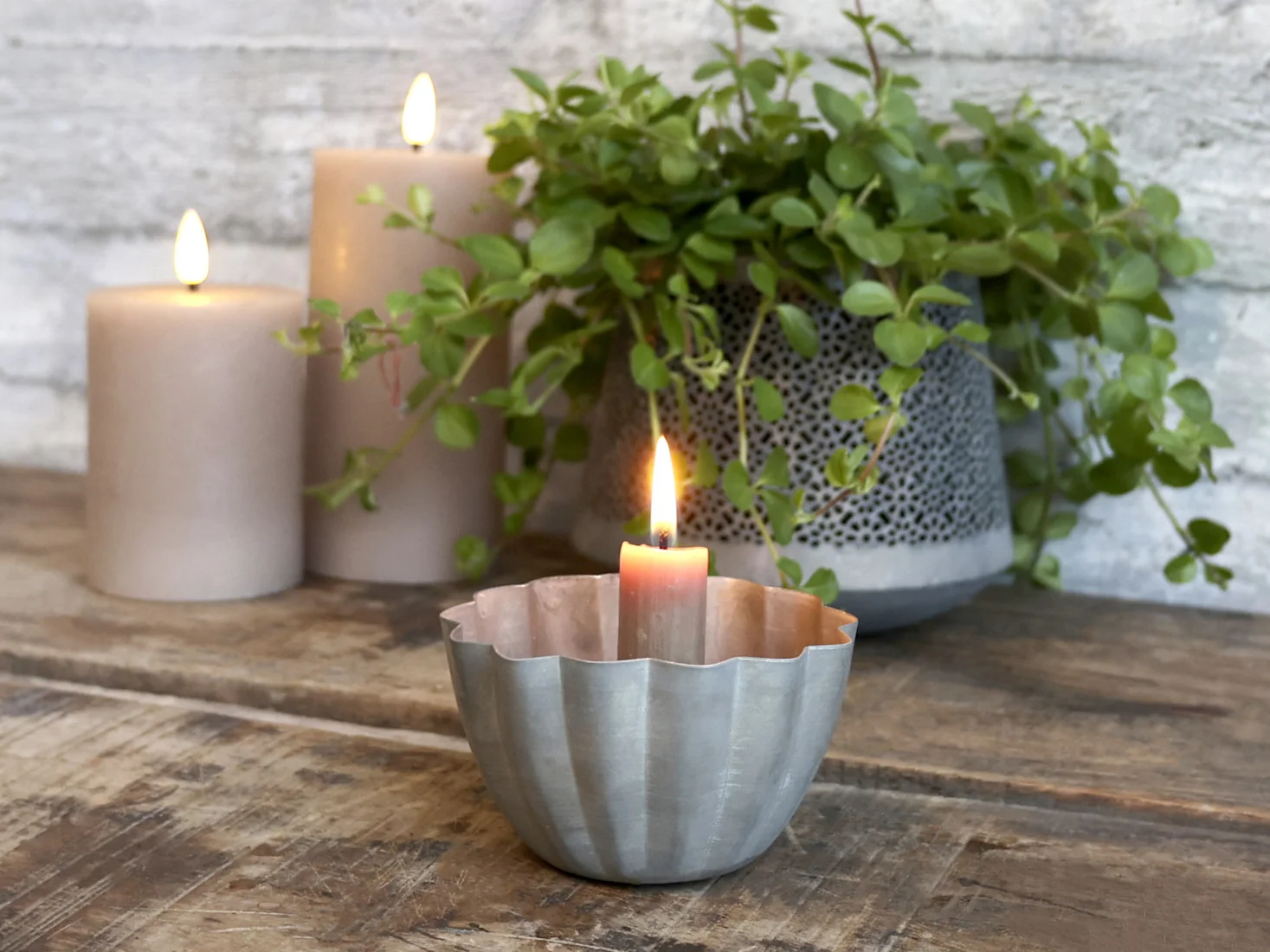 Kynttilänjalka / kynttiläkulho, Chic Antique - Image 2