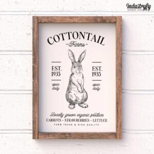 Kyltti, puukehys, Cottontail farms