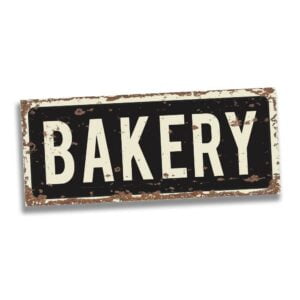 Peltikyltti vintage, Bakery 7,5x15 cm